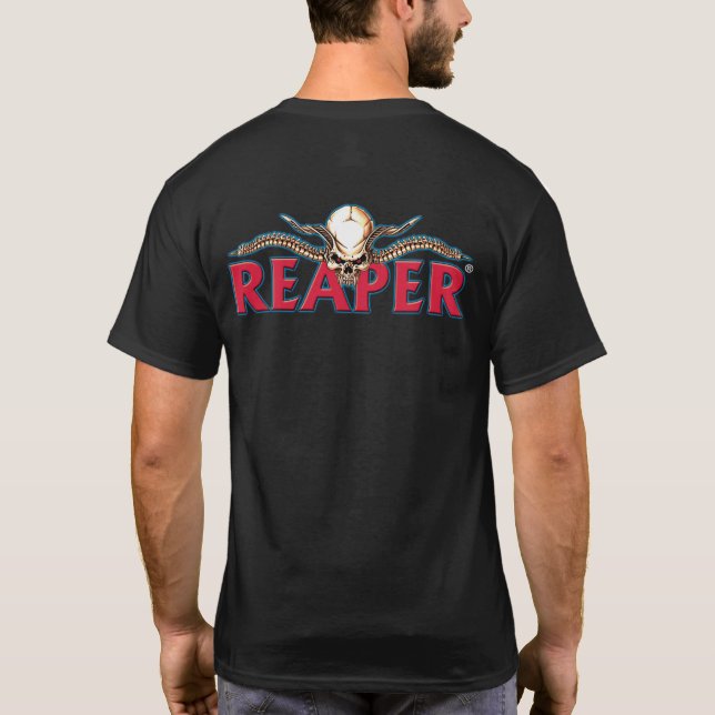 Sensenmann-Miniatur-Logo-Shirt T-Shirt (Rückseite)