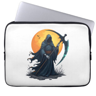 Sensenmann mit Sense – Gruseliges Halloween-Shirt Laptopschutzhülle