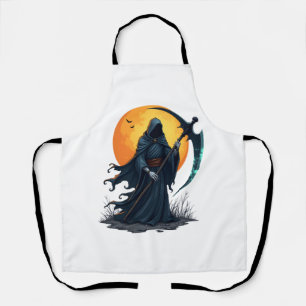 Sensenmann mit Sense � Gruseliges Halloween-Shirt Schürze
