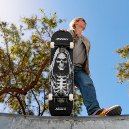 Sensenmann Personalisierter Kantiger Gothic-Totenk Skateboard
