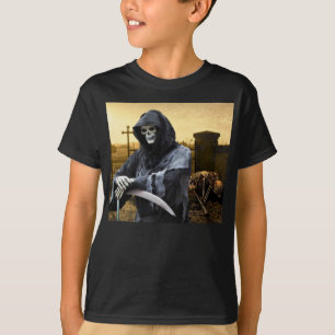 Sensenmann-Skelett. T-Shirt