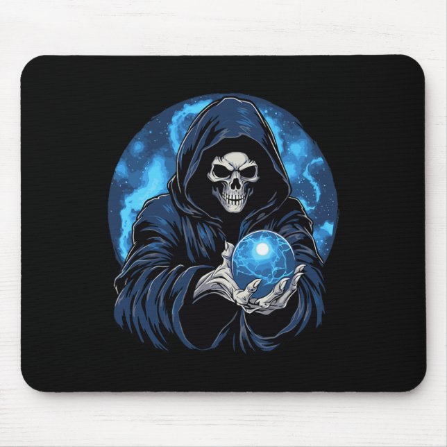 Sensenmann Tod Skelett Halloween  Mousepad (Vorne)