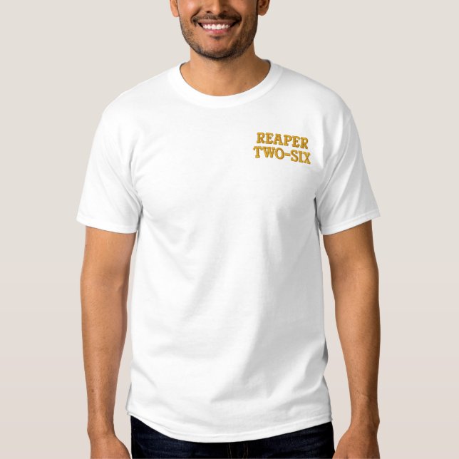 Sensenmann-Two-Six gesticktes Shirt (Vorderseite)