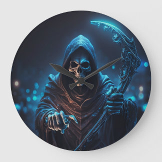 Sensenmann-Wandklemme Große Wanduhr