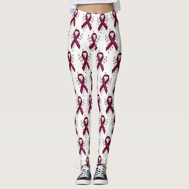 Sensibilisation à l'neurysme Leggings au ruban (Devant)