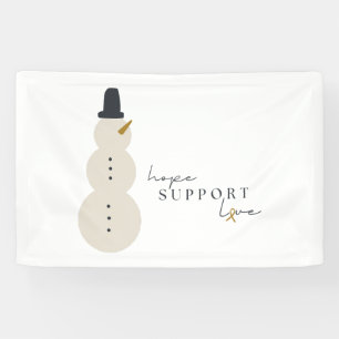 sensibilisation au cancer. Bannière Noël