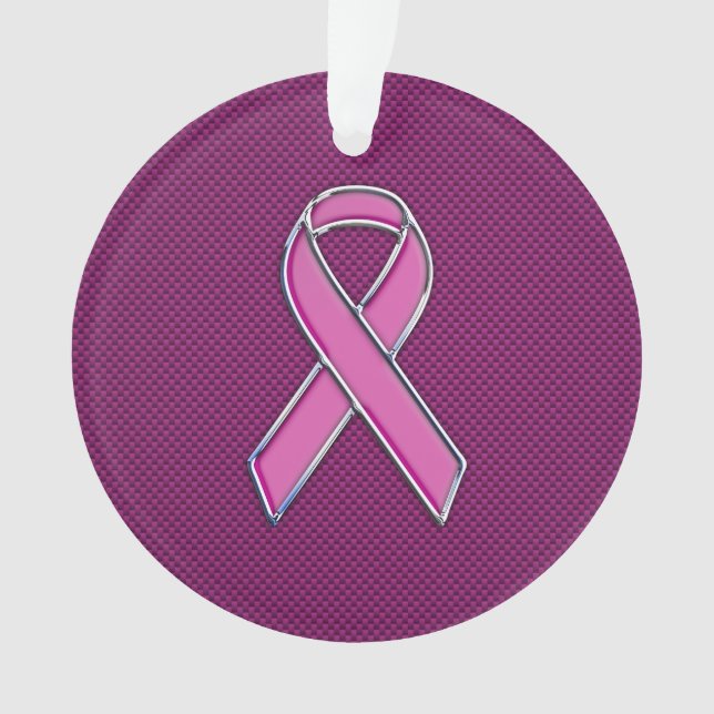 Sensibilisation au ruban de style rose chaud Fibre (devant)