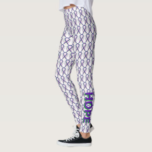 Sensibilisation au vert et au violet Ruban Legging