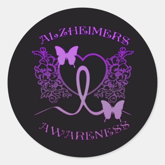 Sensibilisation aux Alzheimer Stickers Papillons p (Devant)