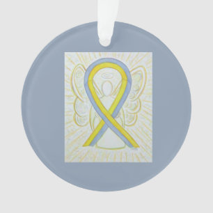 Sensibilisation gris et jaune Ruban Angel Ornement