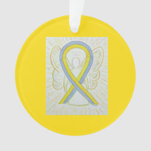 Sensibilisation gris et jaune Ruban Angel Ornement