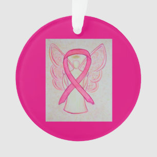 Sensibilisation rose Ruban Angel Customisé Ornemen