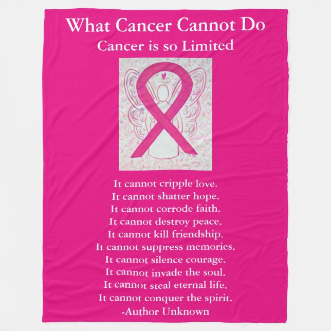 Sensibilisation rose Ruban Cancer Angel Couverture (Devant)