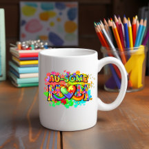Sensibilisation sur l'autisme Au-some Maman Mug
