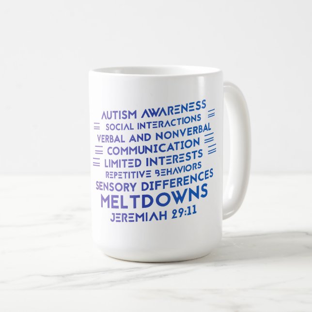 Sensibilisation sur l'autisme classique Mug (Devant droit)