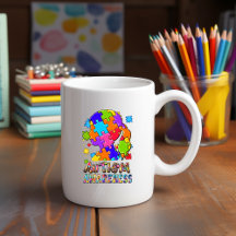 Sensibilisation sur l'autisme fille Puzzle Mug