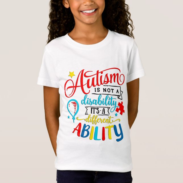 Sensibilisation sur l'autisme filles TShirt (Devant)