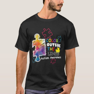 Sensibilisation sur l'autisme T-shirt Couleur en d