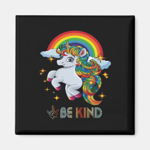 Sensibilisierung Einhorn Seien Sie freundlich Lieb Magnet