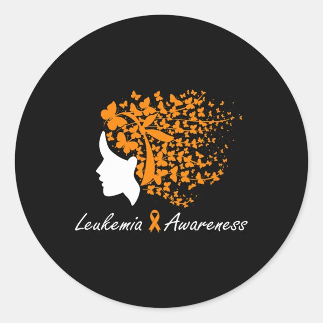 Sensibilisierung - Frauen Schmetterlinge Haare Lil Runder Aufkleber (Vorderseite)