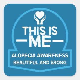 Sensibilisierung für Alopezie Quadratischer Aufkleber