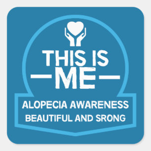 Sensibilisierung für Alopezie Quadratischer Aufkleber