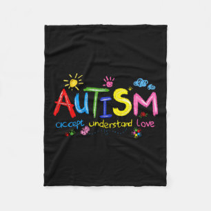 Sensibilisierung für Autismus Akzeptanz Liebe Lehr Fleecedecke