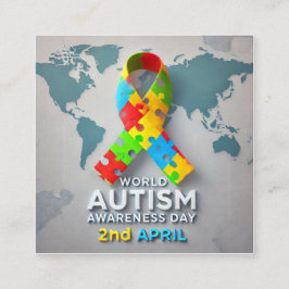 Sensibilisierung für Autismus Begleitkarte