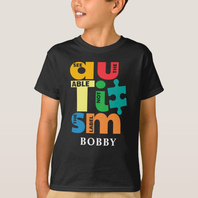 Sensibilisierung für Autismus: Das Label-Team kann T-Shirt (Vorderseite)
