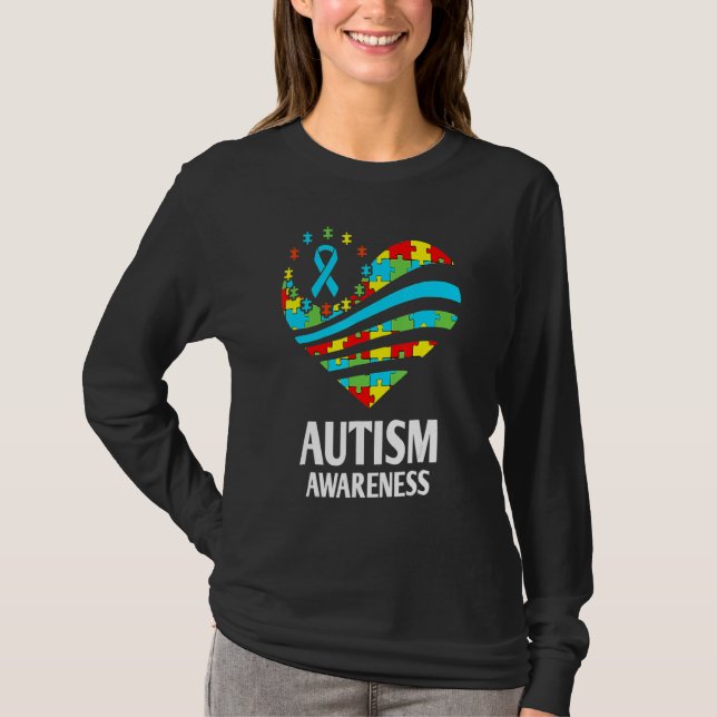 Sensibilisierung für Autismus Frauen Unterstützung T-Shirt (Vorderseite)