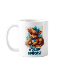 Sensibilisierung für Autismus Hochland-Kuh-Tasse