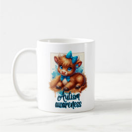 Sensibilisierung für Autismus Hochland-Kuh-Tasse Kaffeetasse