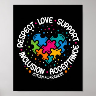 Sensibilisierung für Autismus Männer respektieren Poster