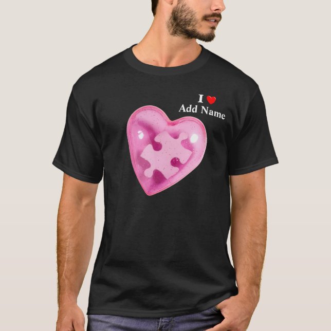 Sensibilisierung für Autismus Männer Shirt Rosa He (Vorderseite)