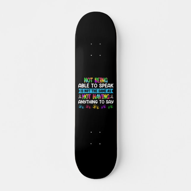 Sensibilisierung für Autismus - Motivierend Autism Skateboard (Vorne)