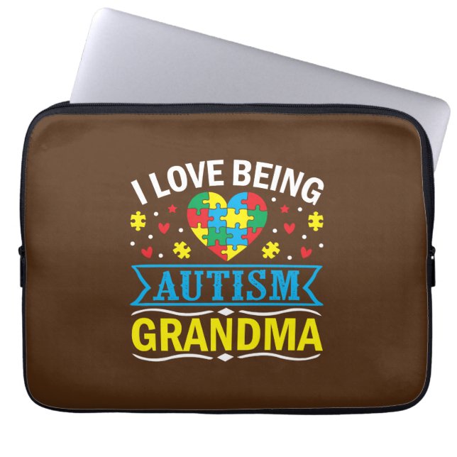 Sensibilisierung für Autismus, Proud-Autismus-Oma Laptopschutzhülle (Vorderseite)
