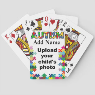 Sensibilisierung für Autismus Spielkarten Puzzle a