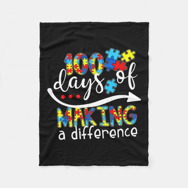 Sensibilisierung für Autismus Unterschiede machen  Fleecedecke (Vorderseite)