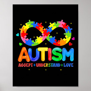 Sensibilisierung für Autismus Verständnis Liebe al Poster