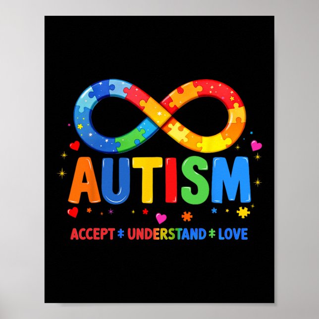 Sensibilisierung für Autismus Verständnis Liebe al Poster (Vorne)