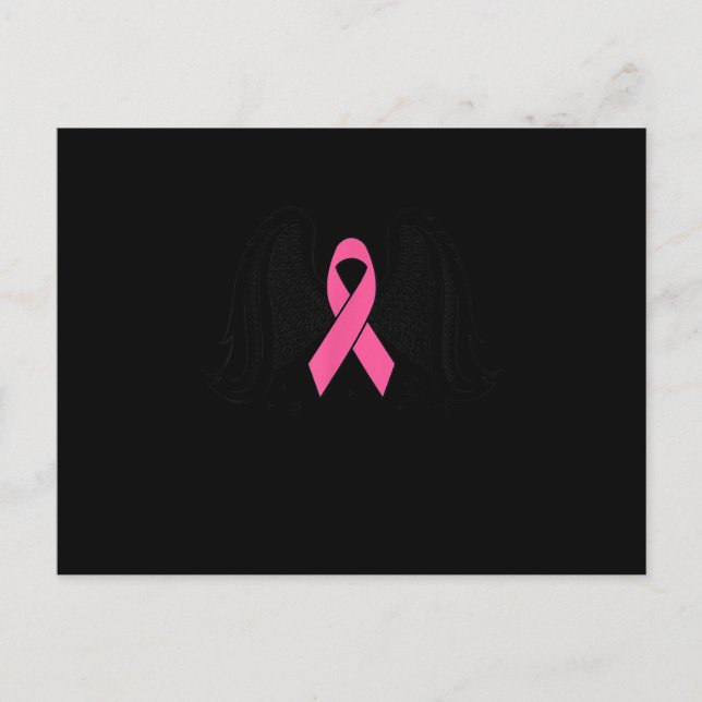 Sensibilisierung für Brustkrebs Angel rosa Multifu Einladungspostkarte (Vorderseite)