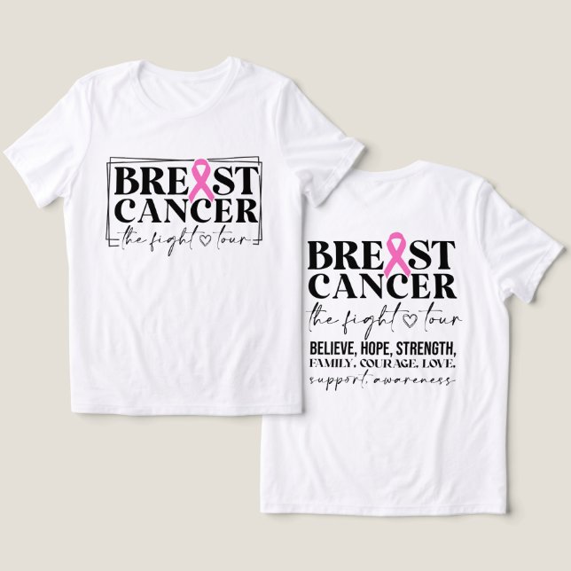 Sensibilisierung für Brustkrebs Tri-Blend Shirt (Design Vorderseite & Rückseite)