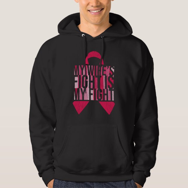 Sensibilisierung für BrustkrebsUnterstützung der E Hoodie (Vorderseite)