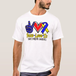 Sensibilisierung für das Blaue und Gelbe unten Sy T-Shirt