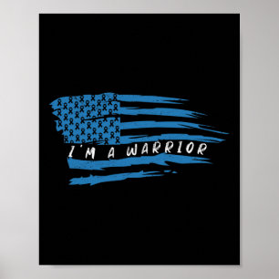 Sensibilisierung für Diabetes - amerikanischer Fla Poster