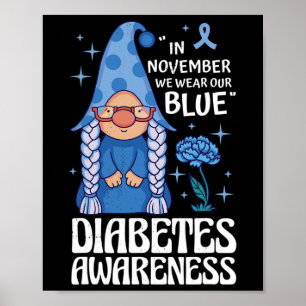 Sensibilisierung für Diabetes. Im November tragen  Poster