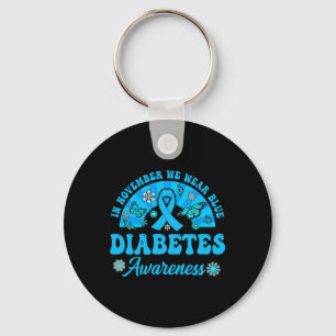 Sensibilisierung für Diabetes im November tragen w Schlüsselanhänger