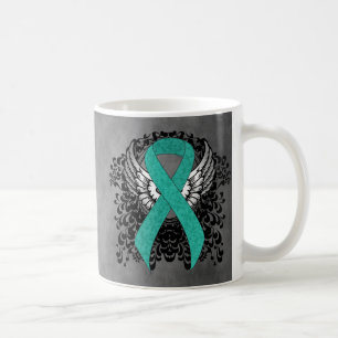 Sensibilisierung für die aquamarine Unterstützung Kaffeetasse
