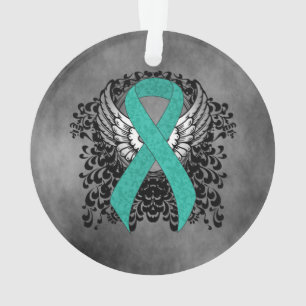 Sensibilisierung für die aquamarine Unterstützung Ornament