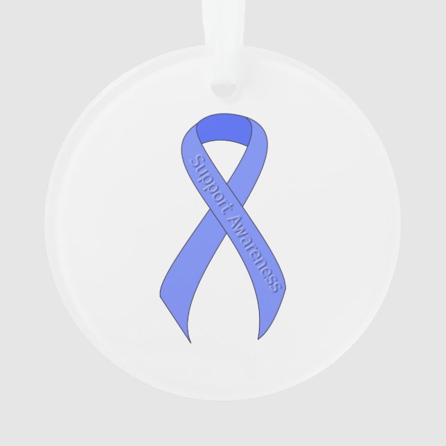 Sensibilisierung für die Blue Ribbon-Unterstützung Ornament (Rückseite)